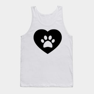 heart dog paw Tank Top